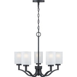 Progress Lighting Avette 5-Light Matte Black Transitional Chandelier