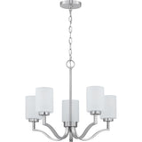 Progress Lighting Avette 5-Light Brushed Nickel Transitional Chandelier