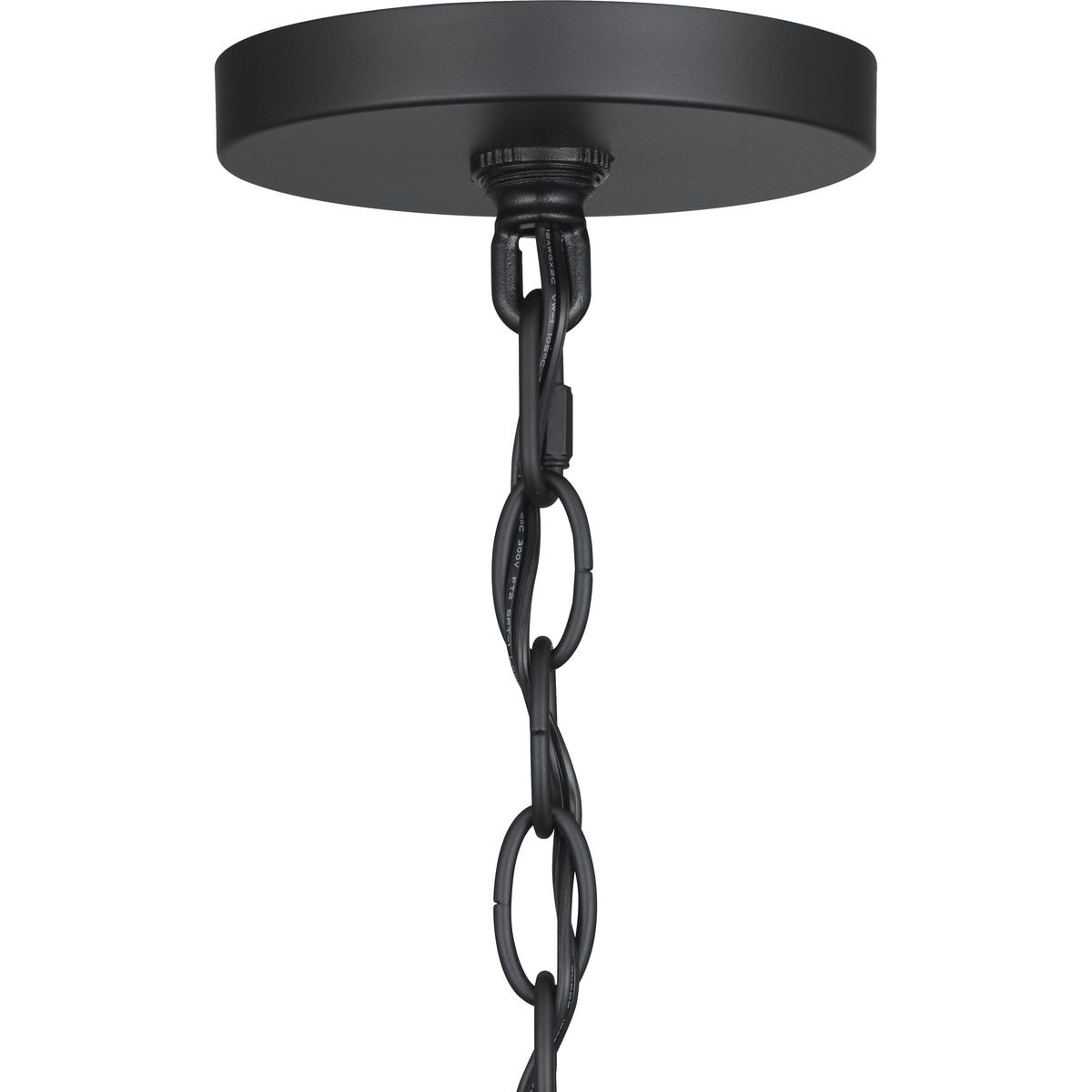 Progress Lighting Rexington 4-Light Matte Black Modern/Contemporary Etched Glass Cylinder Medium Hanging Pendant Light