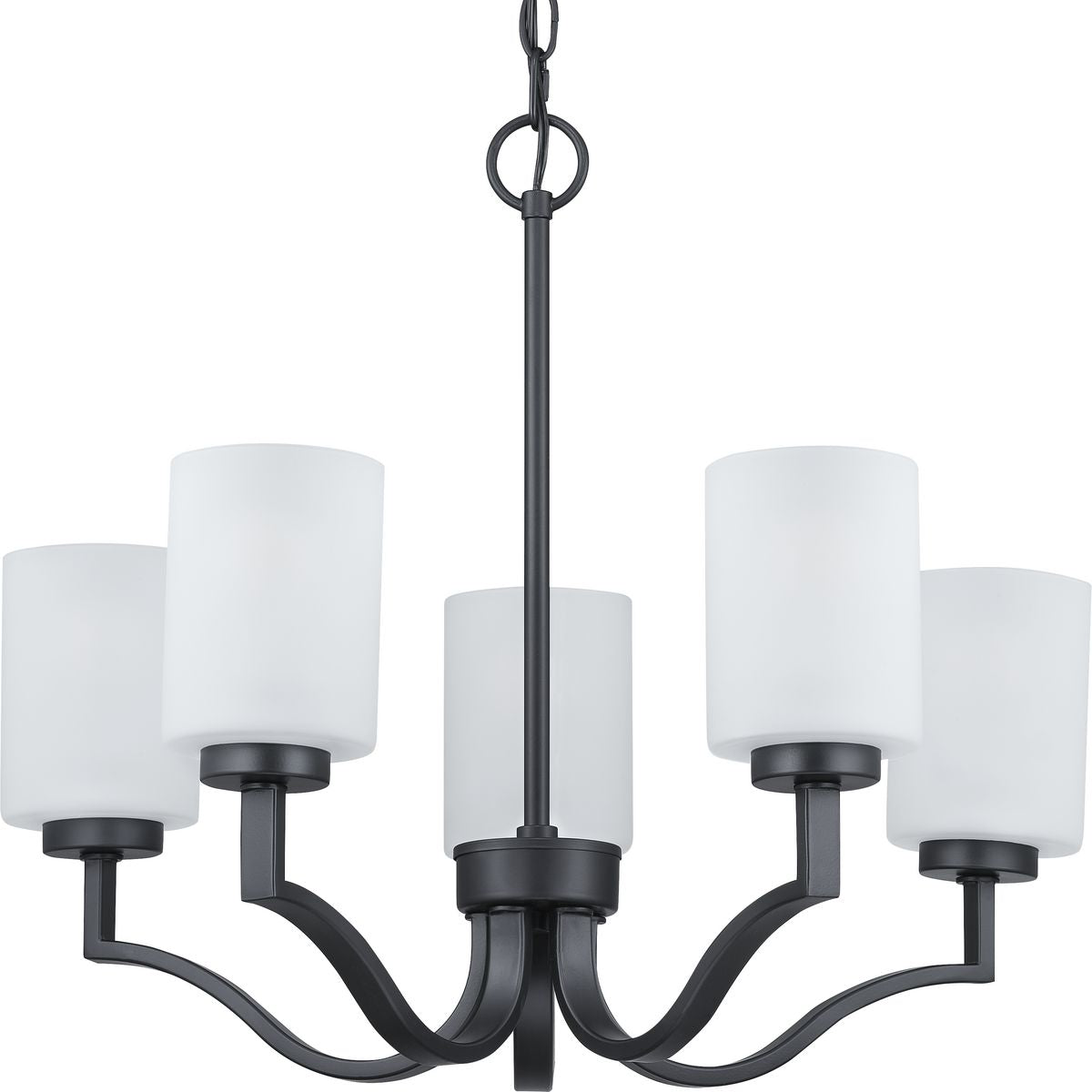 Progress Lighting Avette 5-Light Matte Black Transitional Chandelier