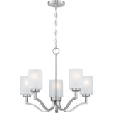 Progress Lighting Avette 5-Light Brushed Nickel Transitional Chandelier