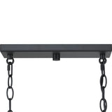 Progress Lighting Rexington 4-Light Matte Black Modern/Contemporary Etched Glass Linear Large Hanging Kitchen Island Light