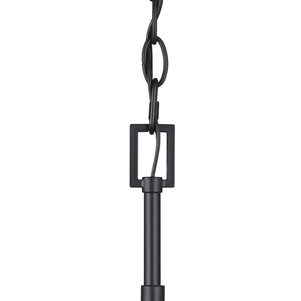 Progress Lighting Rexington 4-Light Matte Black Modern/Contemporary Etched Glass Linear Large Hanging Kitchen Island Light