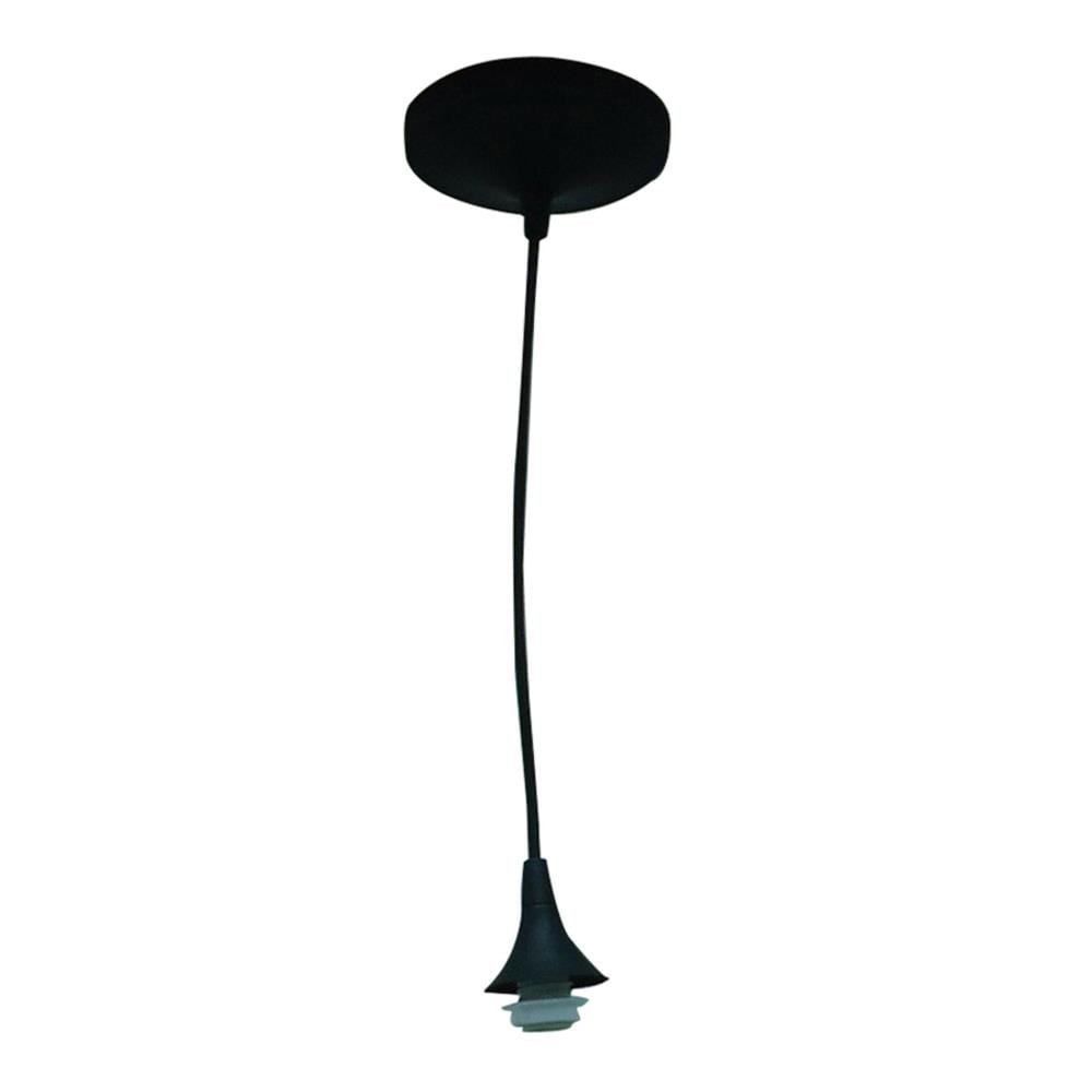 Portfolio Matte Black Transitional Teardrop Pendant Light