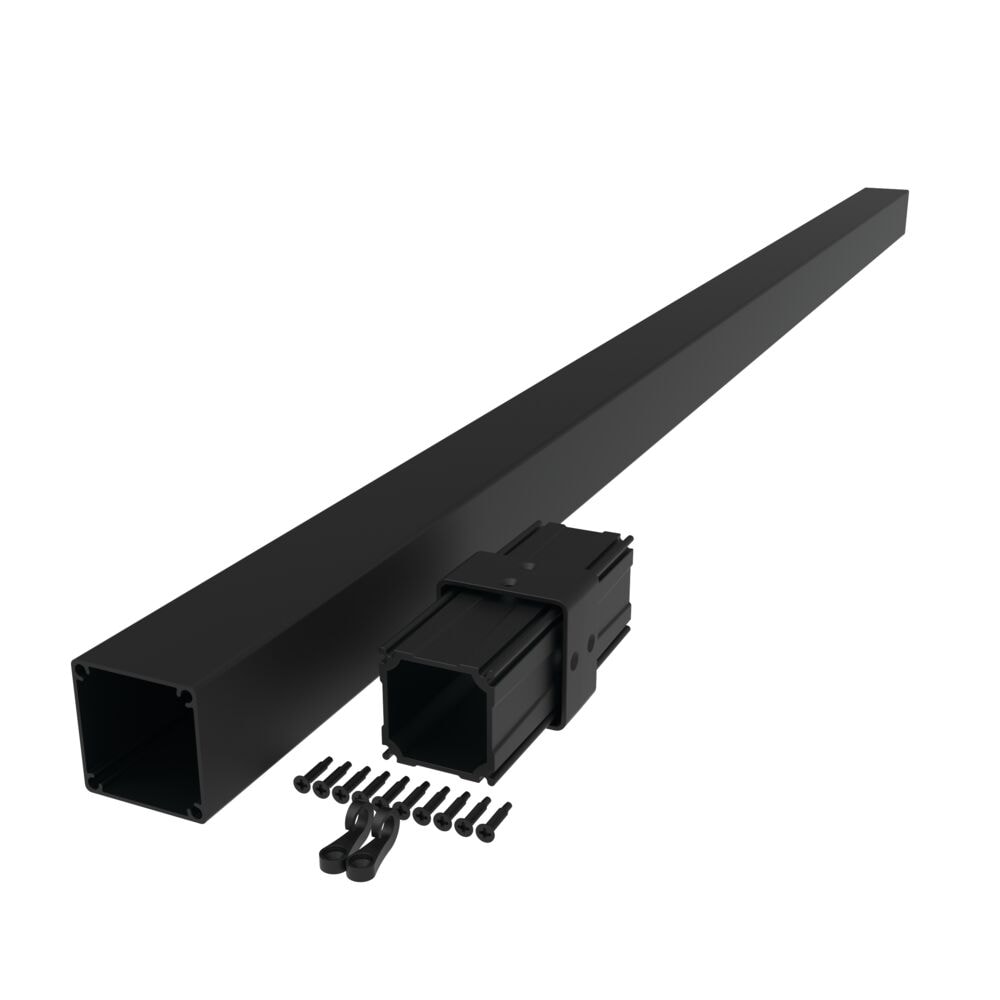 Freedom 2.5-in x 2.5-in x 6-ft Matte Black Aluminum Deck Post Extension