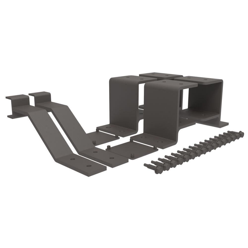 Freedom 6.438-in x 3.313-in VersaRail Matte Bronze Aluminum Fascia Mount Bracket