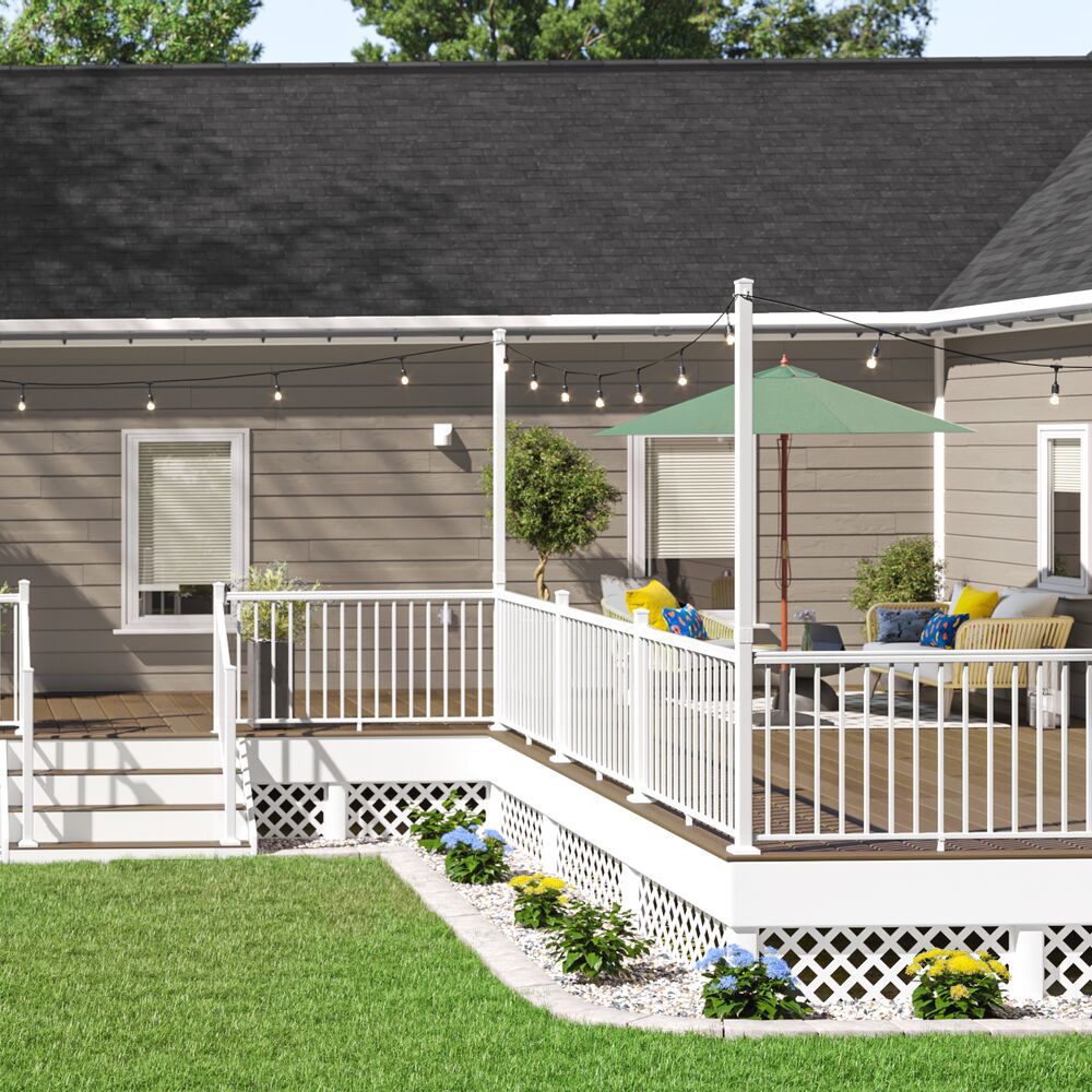 Freedom 2.5-in x 2.5-in x 6-ft White Aluminum Deck Post Extension