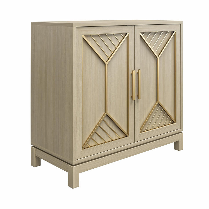 Ameriwood Home Neely Pale Oak Traditional Mdf Media Cabinet