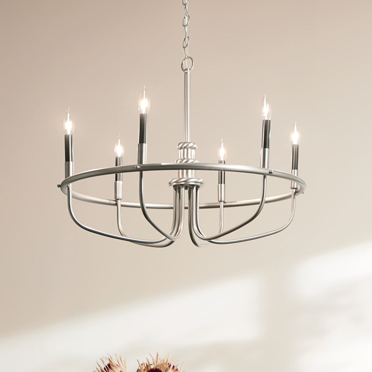 Kichler Capitol Hill 6-Light Brushed Nickel Traditional Chandelier