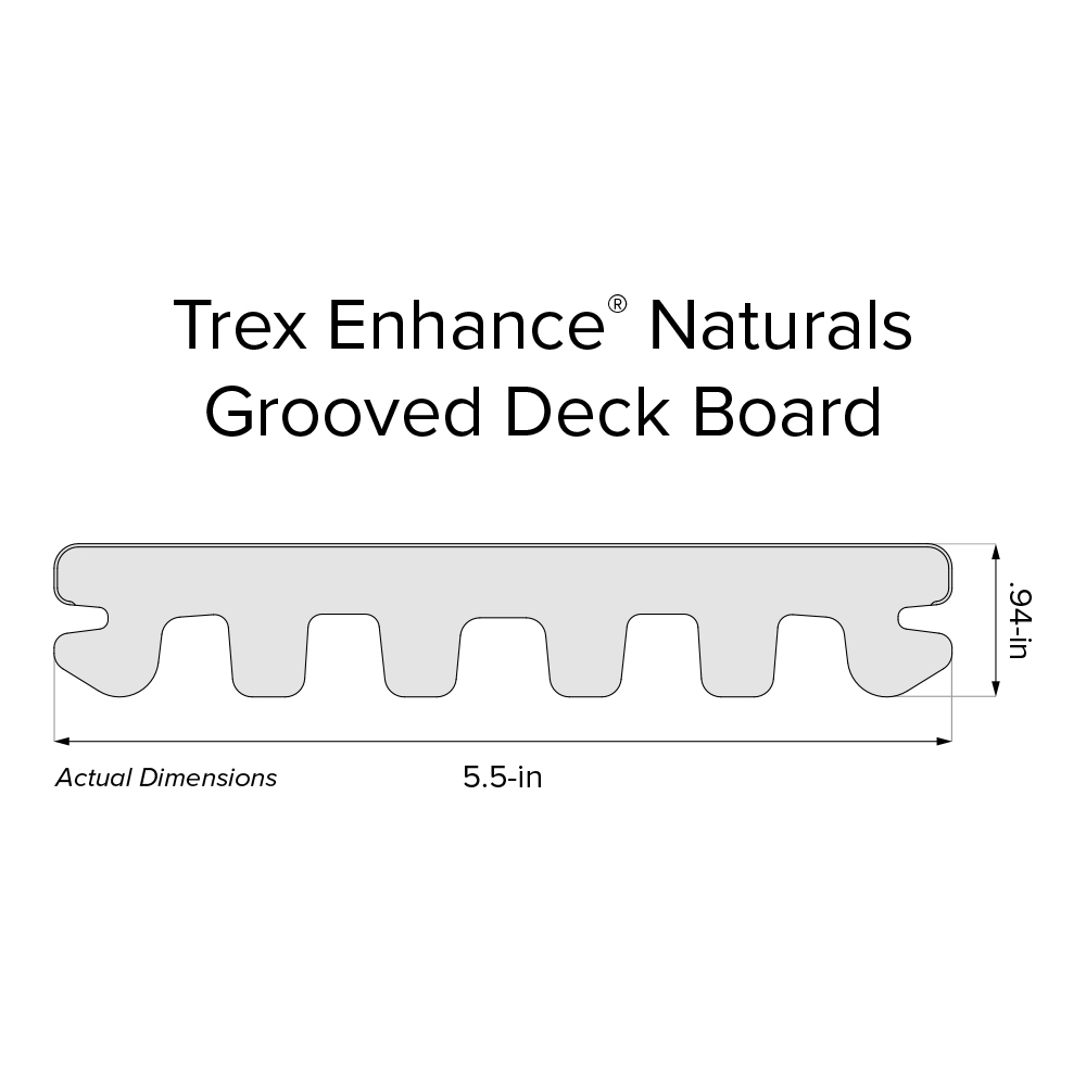 Trex Enhance Naturals 1-in x 6-in Composite Deck Board