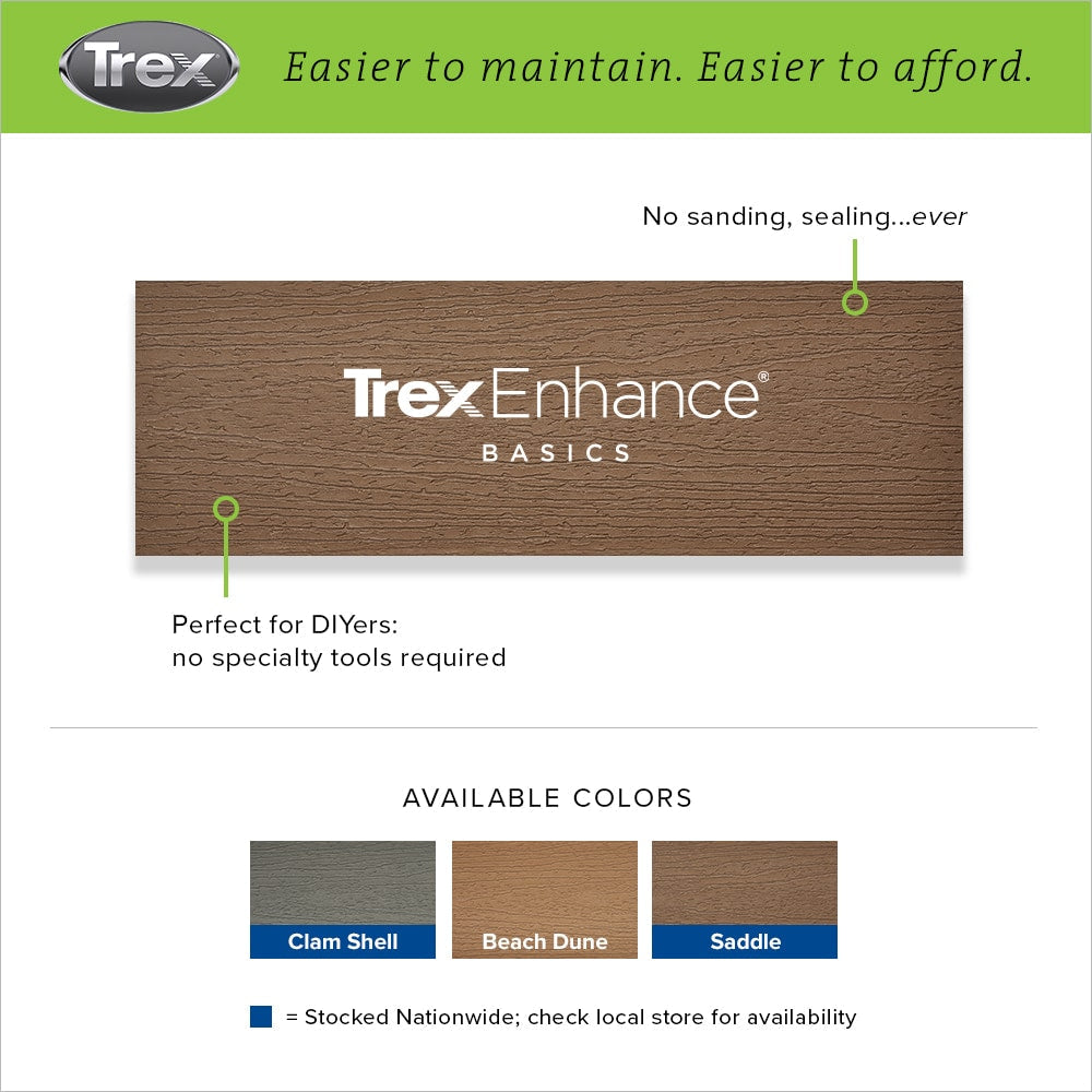 Trex Enhance Basics 1-in x 6-in Composite Deck Board