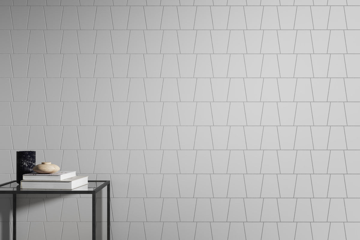 Emser Code White Hex/Wedge/Trapezoid Glazed Ceramic & Porcelain Wall Tile Collection – Multiple 4x9, 5x6, 6x7 Options