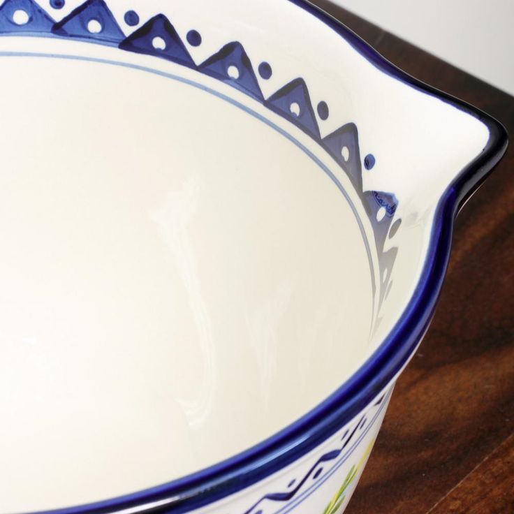 Luxembourg Stoneware Hand Painted Mixing Bowl