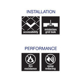 Armstrong Ceilings 24-in x 24-in Fluted White Mineral Fiber Drop Acoustic Panel Ceiling Tiles, 6-Pack (15/16-in Tegular)