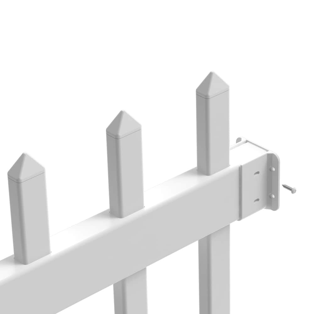 Outdoor Essentials 1.5-in White Vinyl Bracket For Vinyl Fence 2-Pack