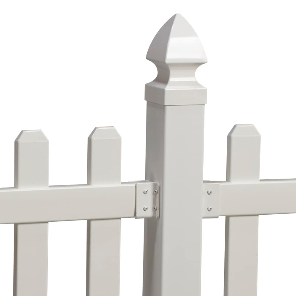 Outdoor Essentials 1.5-in White Vinyl Bracket For Vinyl Fence 2-Pack