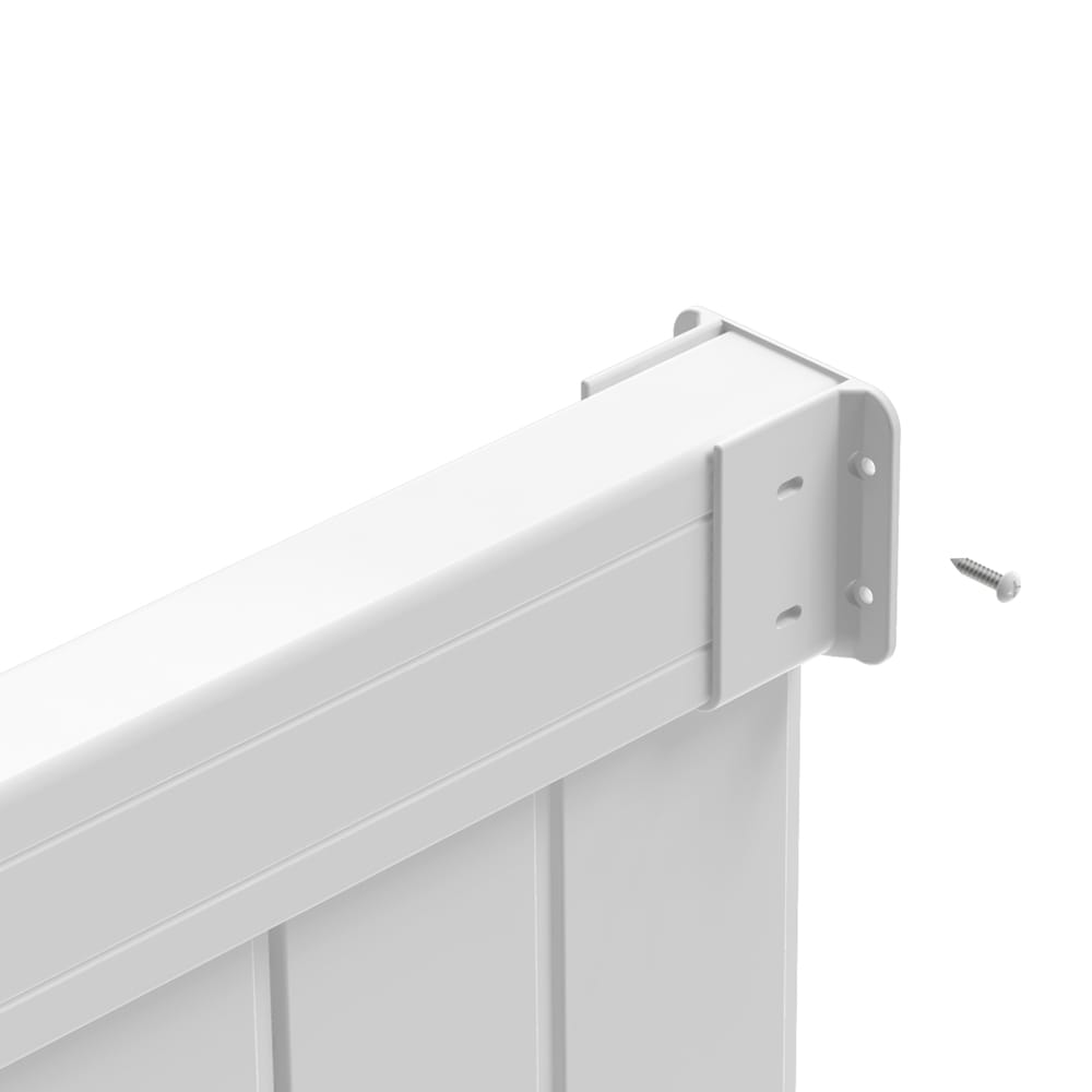 Outdoor Essentials 1.5-in White Vinyl Bracket For Vinyl Fence 2-Pack
