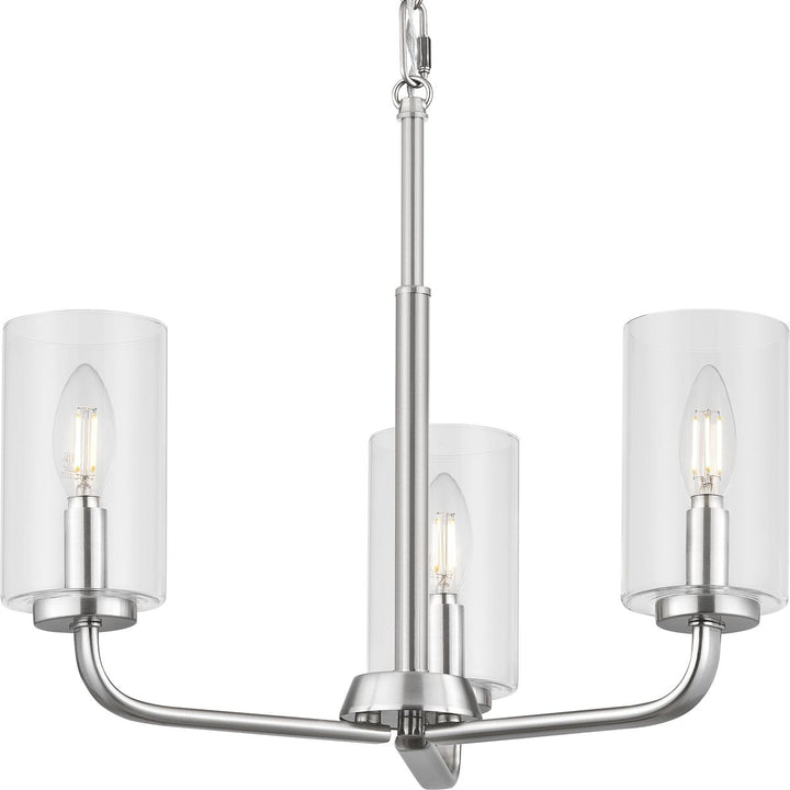 Progress Lighting Cabarro 3-Light Brushed Nickel Transitional Chandelier