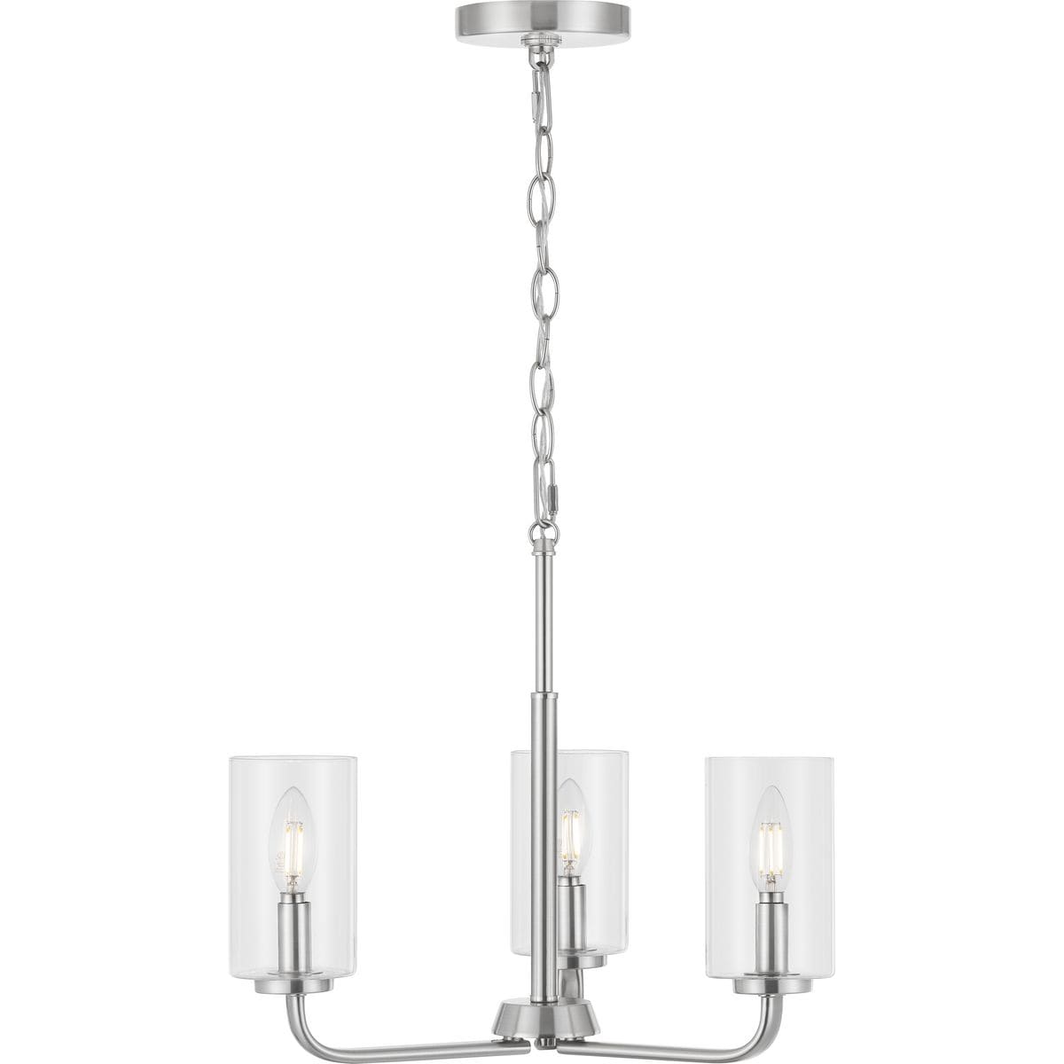 Progress Lighting Cabarro 3-Light Brushed Nickel Transitional Chandelier