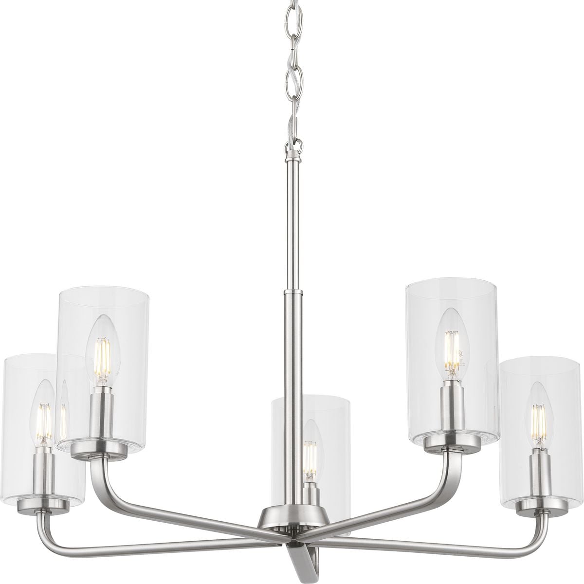 Progress Lighting Cabarro 5-Light Brushed Nickel Transitional Chandelier