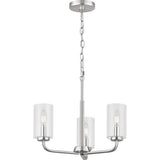 Progress Lighting Cabarro 3-Light Brushed Nickel Transitional Chandelier