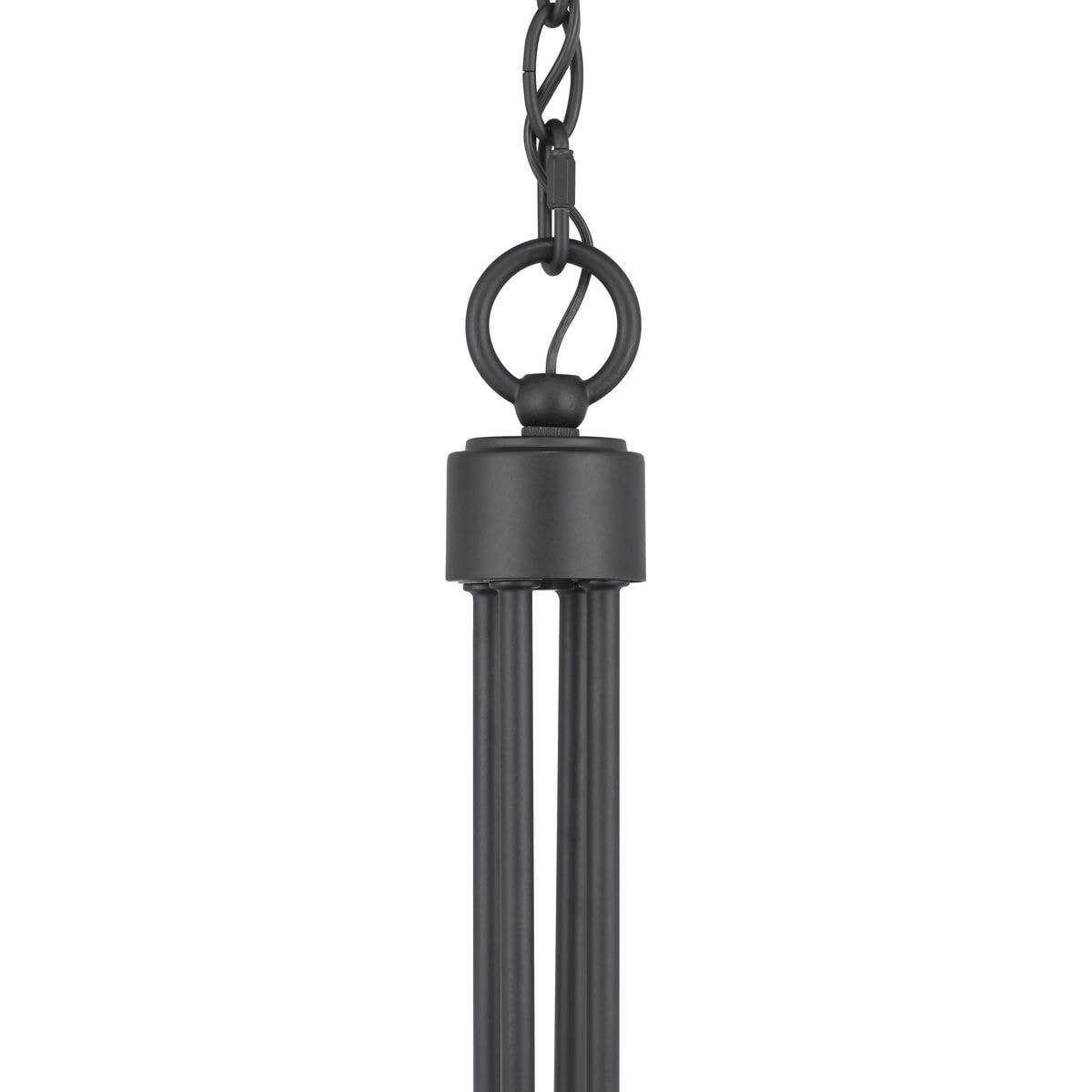 Progress Lighting Evanna 4-Light Matte Black Transitional Chandelier