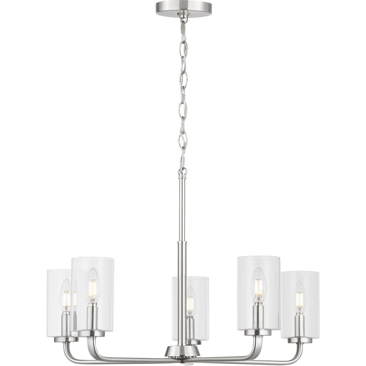 Progress Lighting Cabarro 5-Light Brushed Nickel Transitional Chandelier