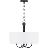 Progress Lighting Evanna 4-Light Matte Black Transitional Chandelier