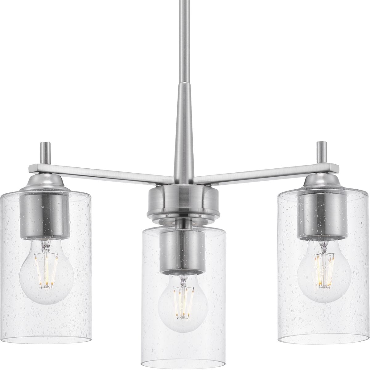 Progress Lighting Morehouse 3-Light Brushed Nickel Transitional Chandelier
