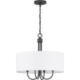 Progress Lighting Evanna 4-Light Matte Black Transitional Chandelier