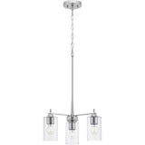 Progress Lighting Morehouse 3-Light Brushed Nickel Transitional Chandelier