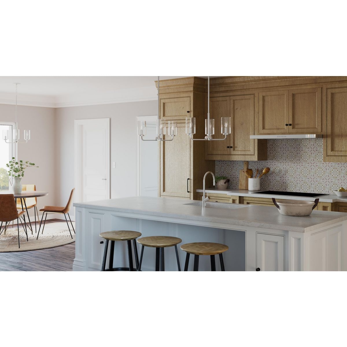 Progress Lighting Cabarro 3-Light Brushed Nickel Transitional Chandelier