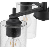Progress Lighting Morehouse 3-Light Matte Black Transitional Chandelier