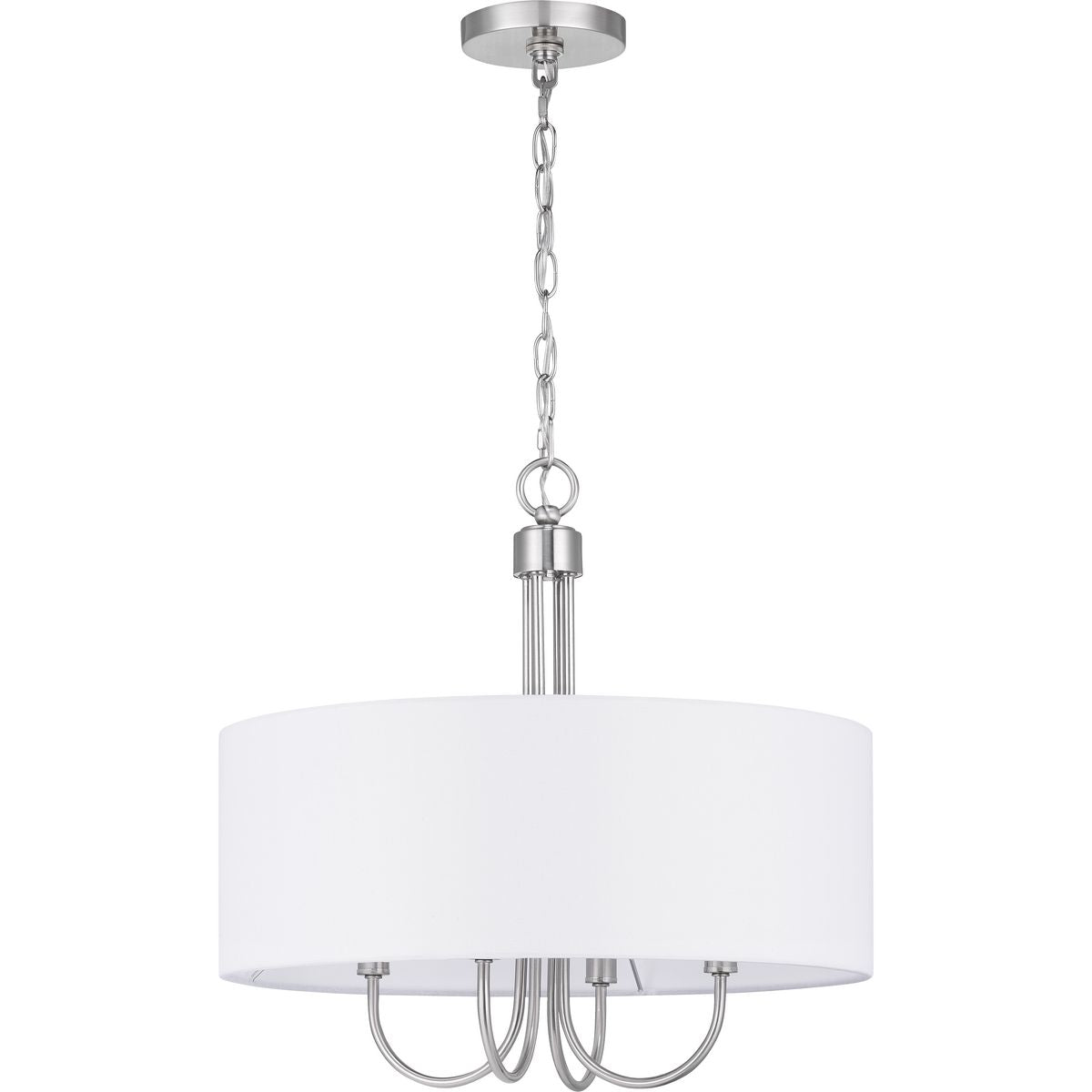 Progress Lighting Evanna 4-Light Brushed Nickel Transitional Chandelier