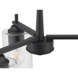 Progress Lighting Morehouse 3-Light Matte Black Transitional Chandelier
