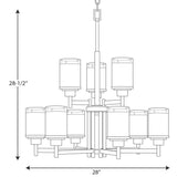 Progress Lighting Alexa 9-Light Antique Bronze Modern/Contemporary Chandelier