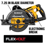 FLEXVOLT 60-Volt MAX Li-Ion Cordless Brushless 7-1/4 in. Wormdrive Circular Saw w/ Bonus FLEXVOLT 20/60-Volt Battery - Super Arbor