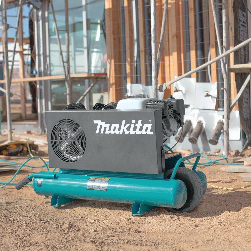 10 Gal. 5.5 HP Portable Gas-Powered Twin Stack Air Compressor - Super Arbor