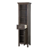Brantley 19 in. W x 15 in. D x 70 in. H Linen Cabinet in Distressed Grey - Super Arbor