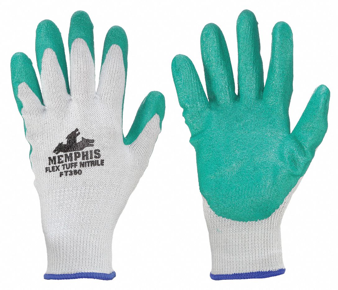 MCR SAFETY FlexTuff FT350 Nitrile Coated Gloves - Large