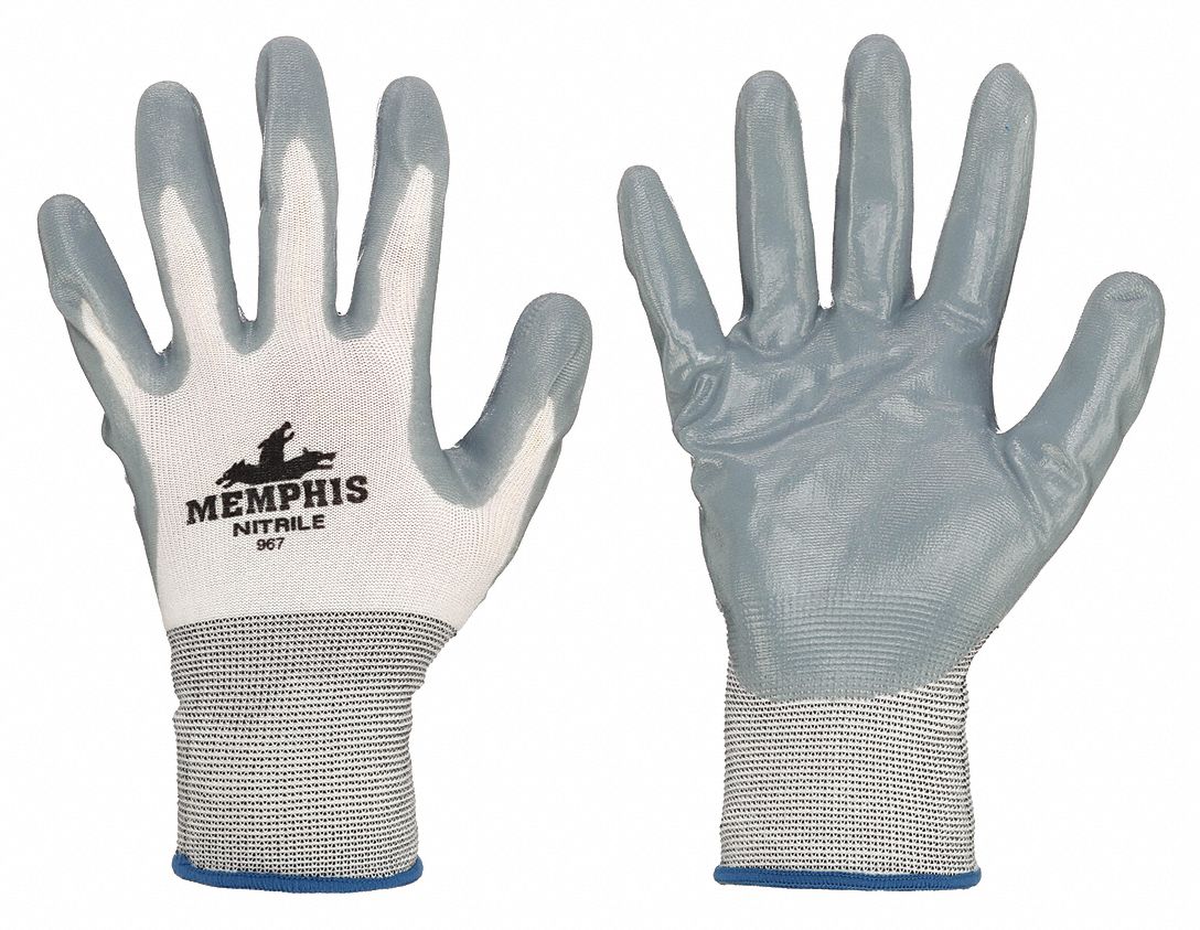 MCR SAFETY Memphis 9679 Nitrile Coated Gloves XL