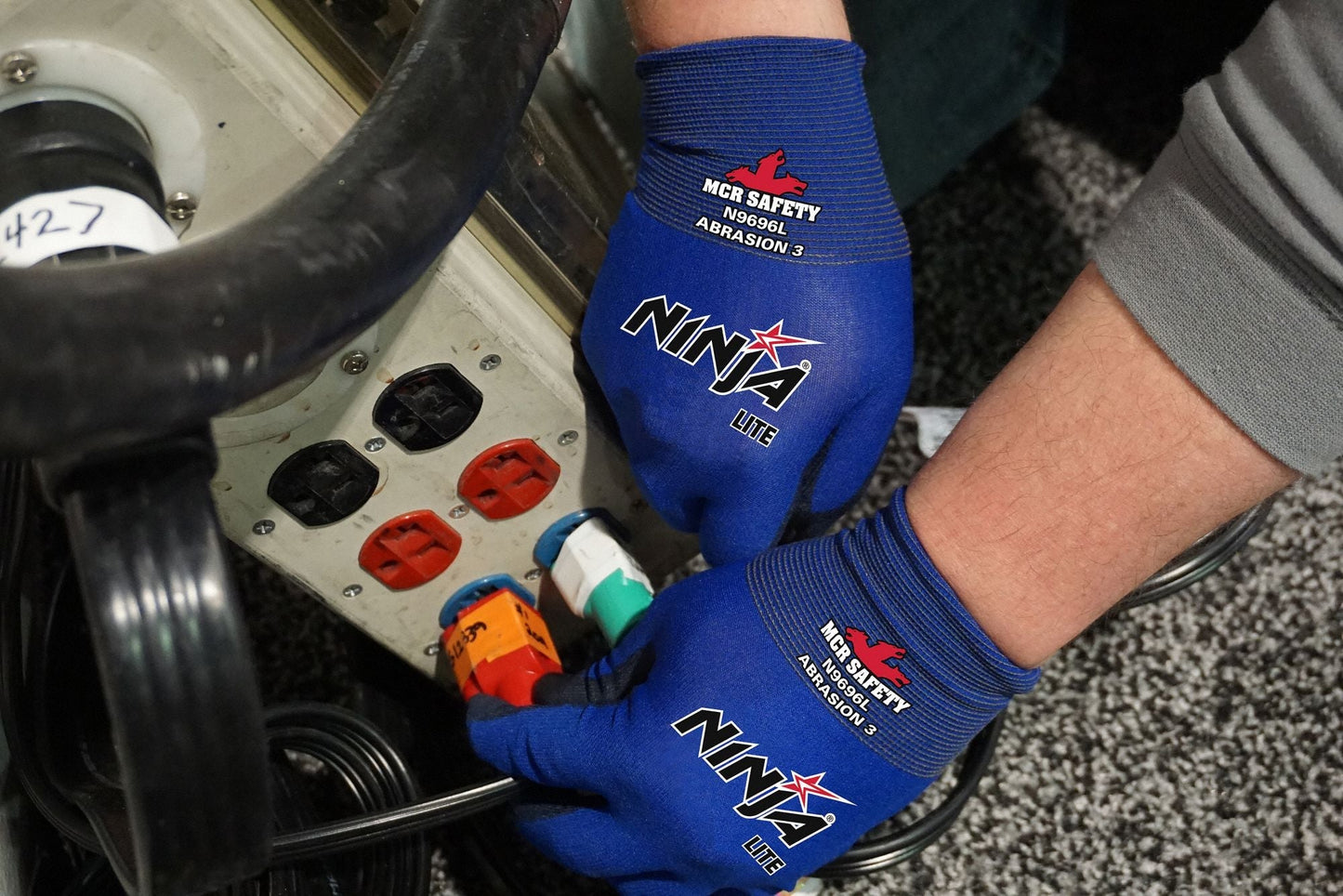 MCR SAFETY Ninja Lite Polyurethane Coated Gloves - Size L, ANSI Abrasion Level 3