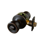 Terrace Oil Rubbed Bronze Privacy Bed/Bath Door Knob with Universal 6-Way Latch (6-Pack) - Super Arbor