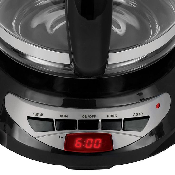 12-Cup Programmable Black Drip Coffee Maker with Glass Carafe, Built-In Timer and Automatic Shut-Off