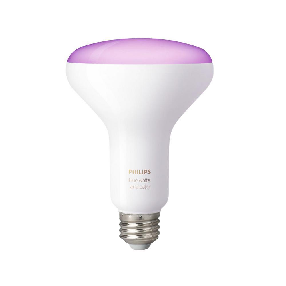 White and Color Ambiance BR30 LED 65W Equivalent Dimmable Smart Wireless Flood Light Bulb with Bluetooth - Super Arbor