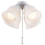 Gazelle 4-Light LED Matte White Universal Ceiling Fan Light Kit