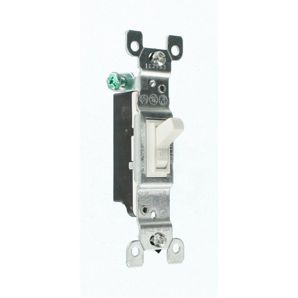 15 Amp Single-Pole Switch, White (10-Pack) - Super Arbor