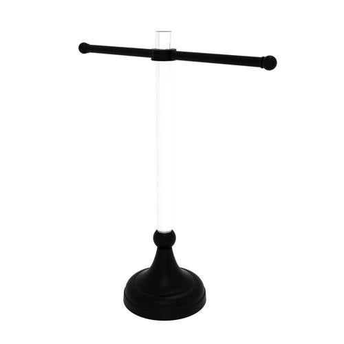 Allied Brass Pacific Grove Collection Free Standing Guest Towel Stand with Dotted Accents in Matte Black
