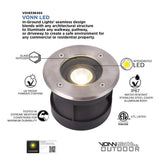 5-Watt Stainless Steel Outdoor Integrated LED 3000K In-Ground Landscape Path Light