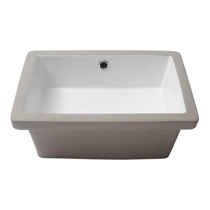 Boyel Living 17 in. x 12 in. Rectangle Undermount Bathroom Vessel Sink White